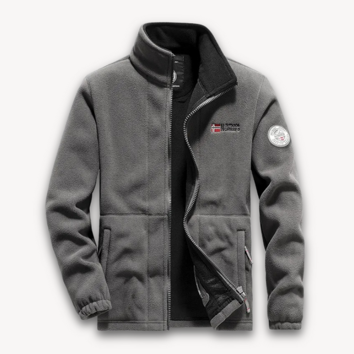 Drune | Herren Fleecejacke, warmer Winter-Outdoormantel - durchgehender Reißverschluss