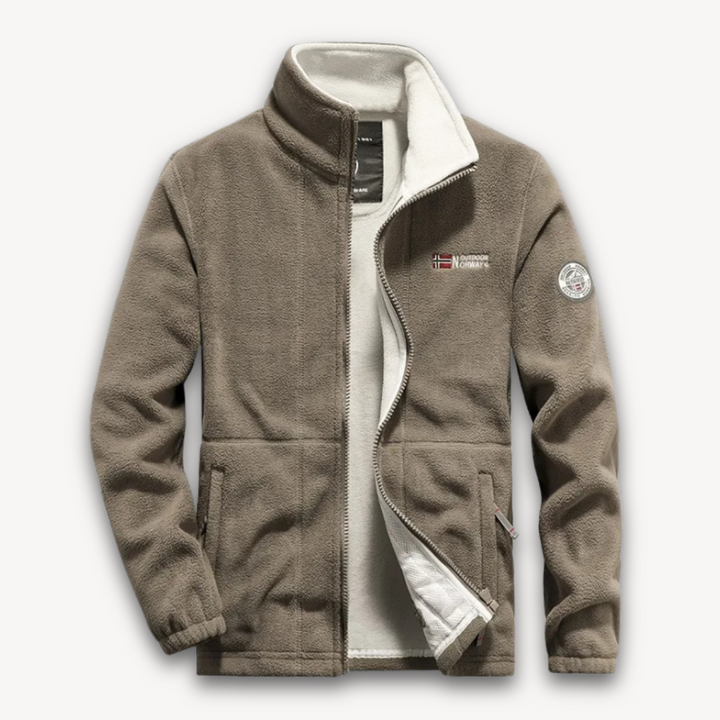 Drune | Herren Fleecejacke, warmer Winter-Outdoormantel - durchgehender Reißverschluss