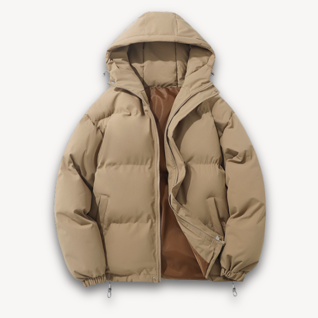 Drune | Pufferjacke mit Kapuze für Herren - Warme Winteroberbekleidung für Erwachsene - Leichtes Polyester