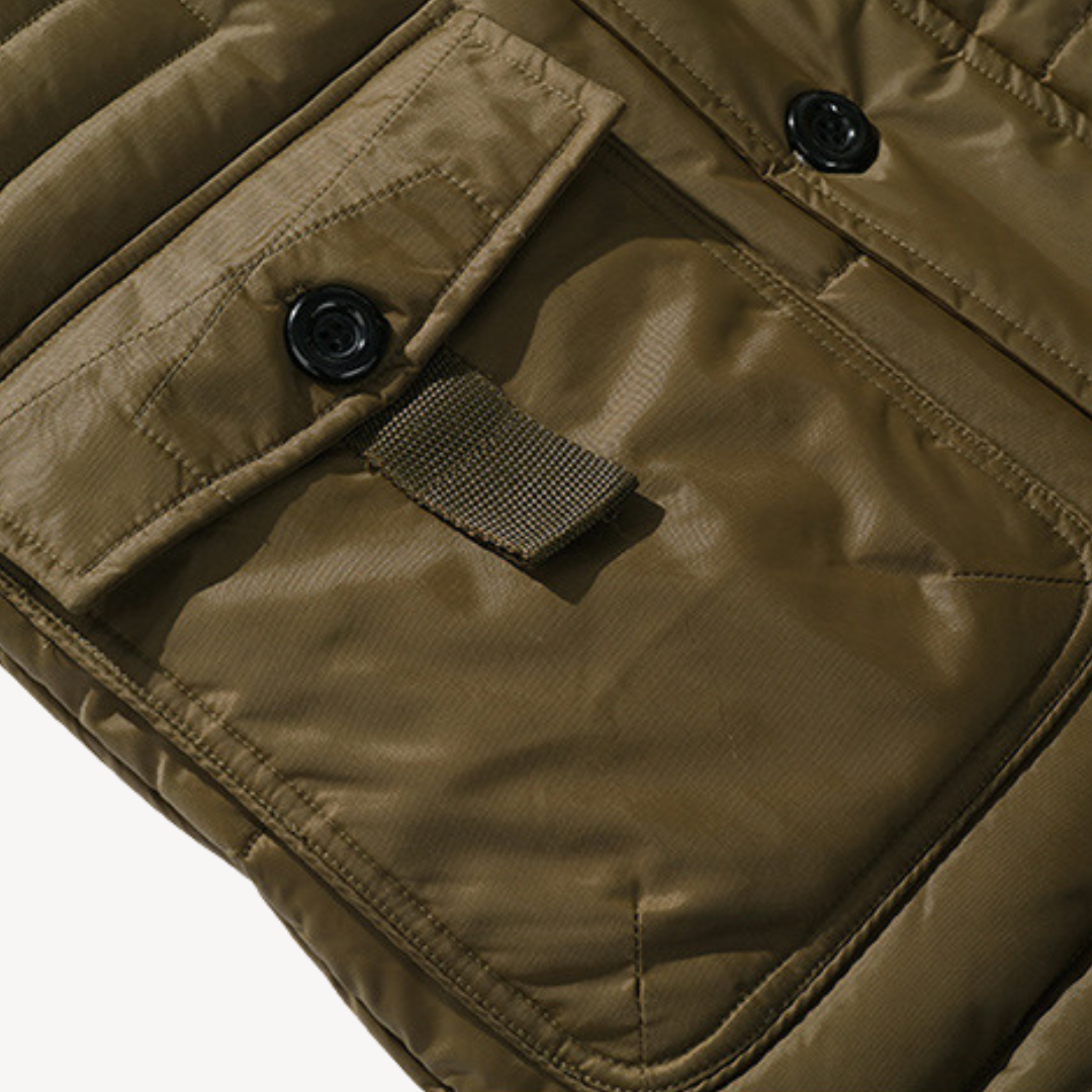 Drune | Wasserdichte Winterjacke für Herren - Kapuze aus Kunstpelz