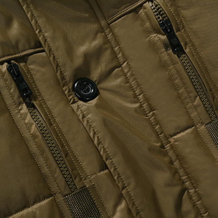 Drune | Wasserdichte Winterjacke für Herren - Kapuze aus Kunstpelz