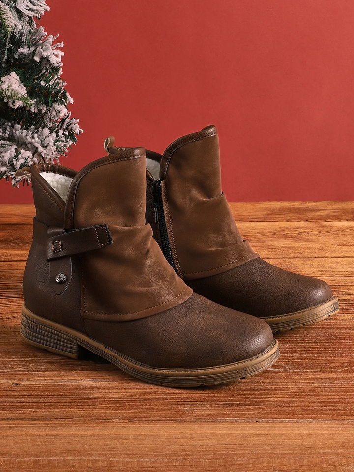 Drune | Stiefeletten Leder Und Wildleder Niedriger Absatz Dekorative Riemen Und Nieten