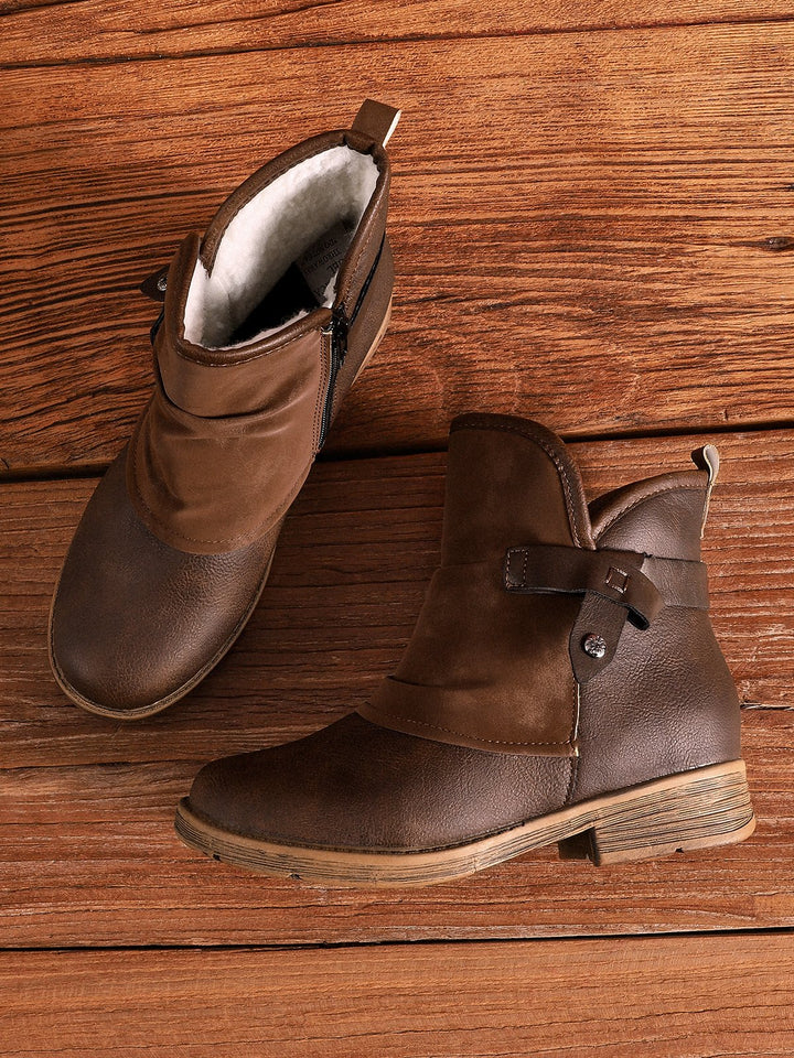 Drune | Stiefeletten Leder Und Wildleder Niedriger Absatz Dekorative Riemen Und Nieten