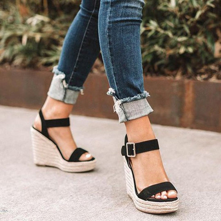 Drune | Keilsandalen Elegante Frauenschuhe mit Gürtel
