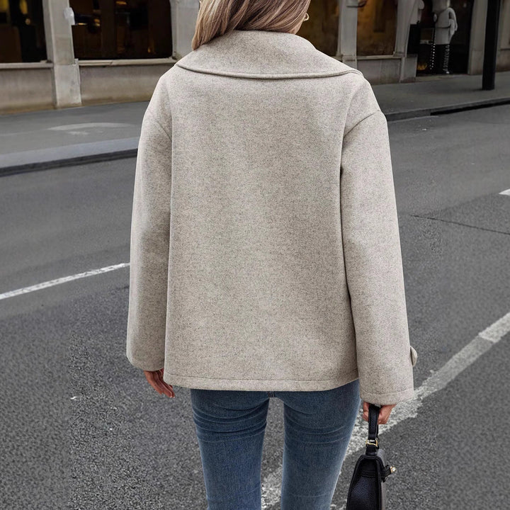 Drune | Damen Lockere Jacke Aus Wollmix mit Knopfverschluss
