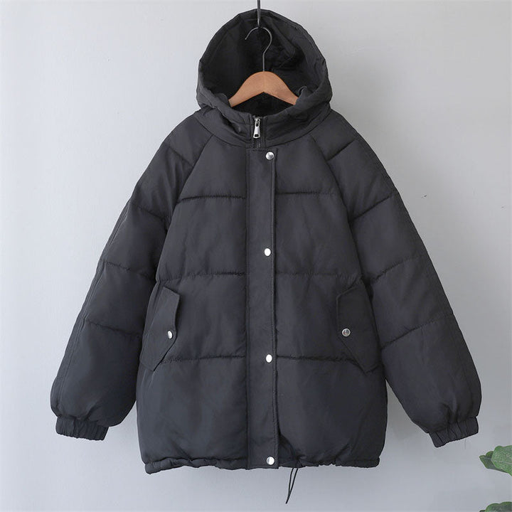 Drune | Damen Locker Geschnittene Gepolsterte Winterjacke mit Kapuze und Taschen