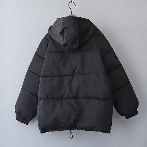 Drune | Damen Locker Geschnittene Gepolsterte Winterjacke mit Kapuze und Taschen