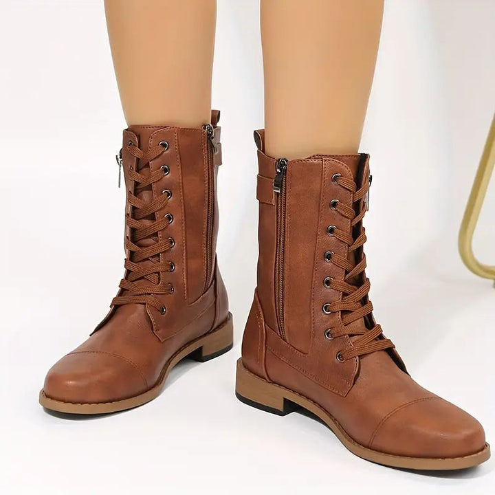 Drune | Niedrig geschnittene Schnürstiefel für Frauen – Stilvoll & Bequem