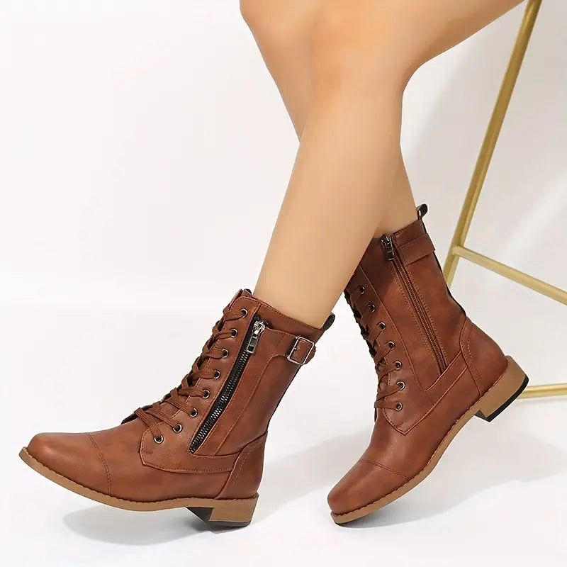 Drune | Niedrig geschnittene Schnürstiefel für Frauen – Stilvoll & Bequem