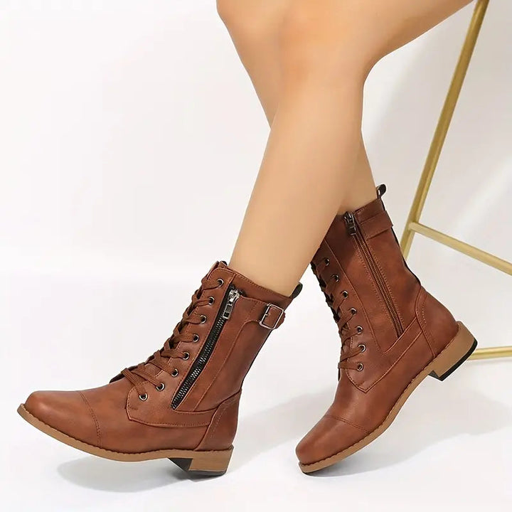 Drune | Niedrig geschnittene Schnürstiefel für Frauen – Stilvoll & Bequem