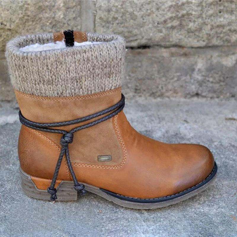 Drune | Niedrige Absatz Retro Stiefel für Frauen – Stilvoller & Bequemer Komfort