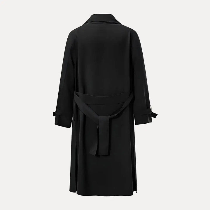 Drune | Rückenband Taille Revers Trenchcoat
