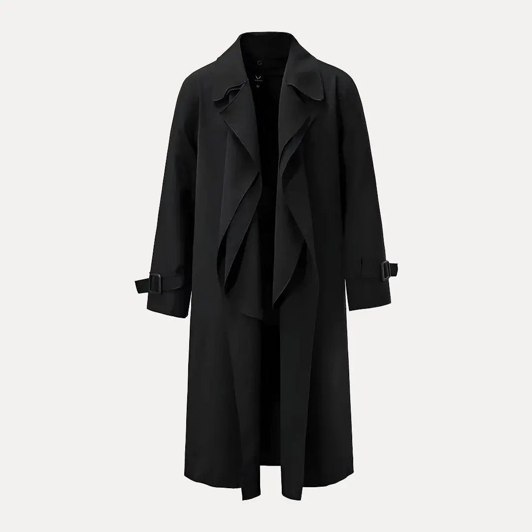 Drune | Rückenband Taille Revers Trenchcoat