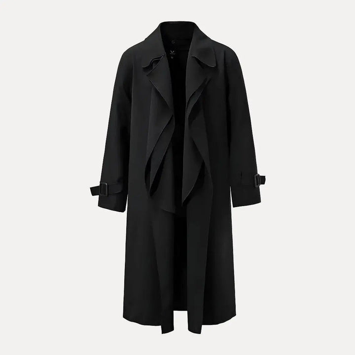 Drune | Rückenband Taille Revers Trenchcoat