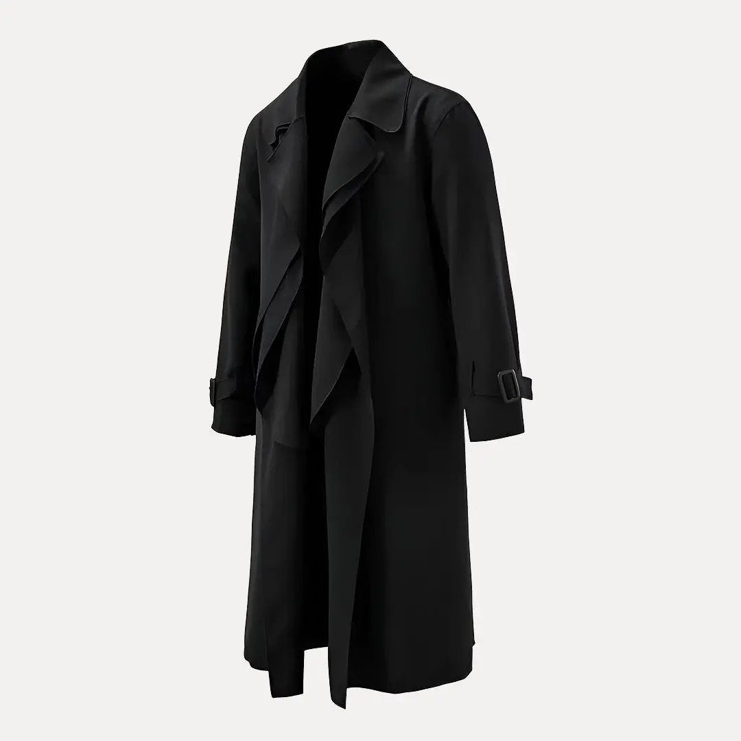 Drune | Rückenband Taille Revers Trenchcoat