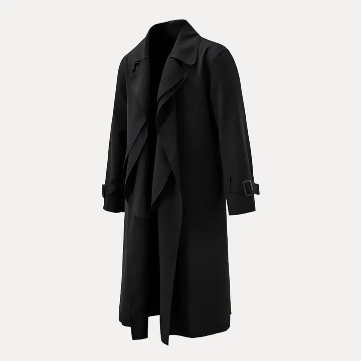 Drune | Rückenband Taille Revers Trenchcoat
