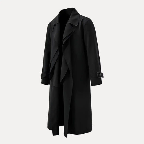 Drune | Rückenband Taille Revers Trenchcoat