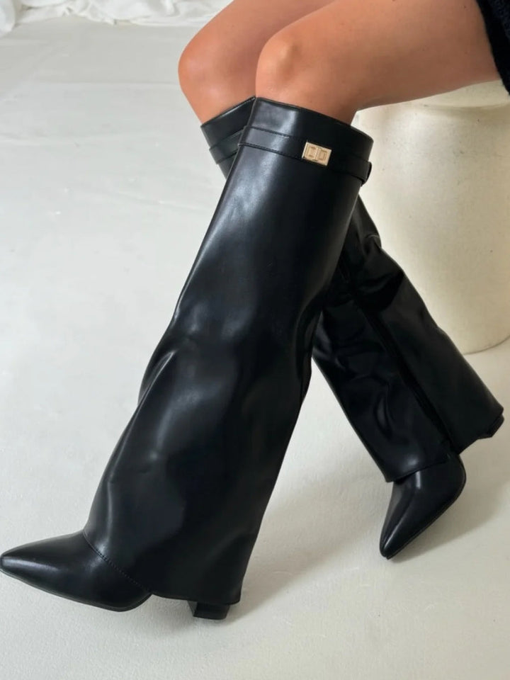 Drune | Stylische Damenkniehohe Stiefel - Elegant, Modern und Bequem