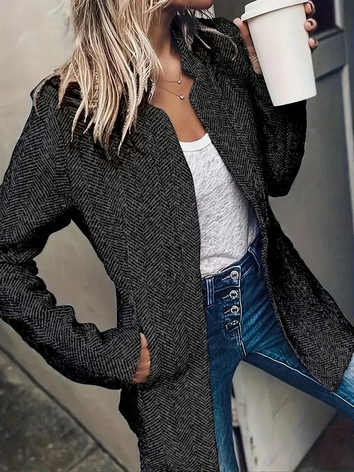 Drune | Damen Lang Offene Front Freizeitmantel