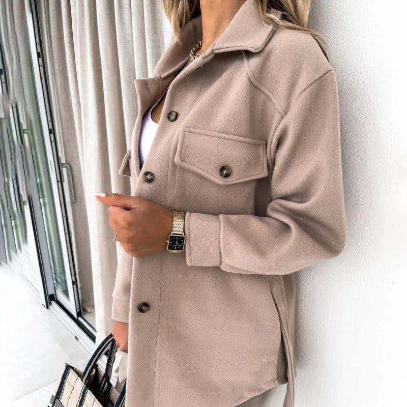 Drune | Damen Oversized Button-Down Shirtjacke