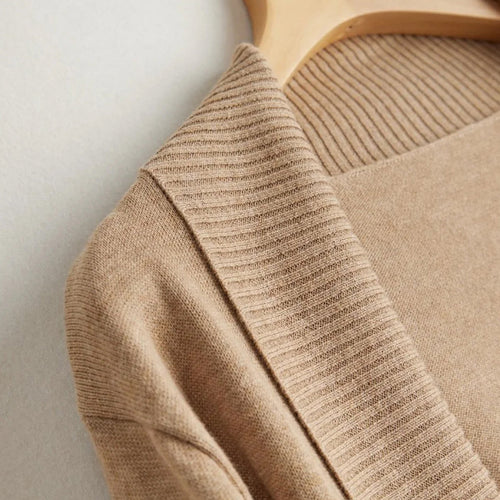 Drune | Damen Kaschmir Cardigan mit offener Vorderseite und langen Ärmeln