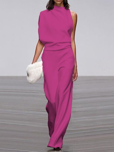 Drune | One Shoulder Jumpsuit Mit Weiten Beinen