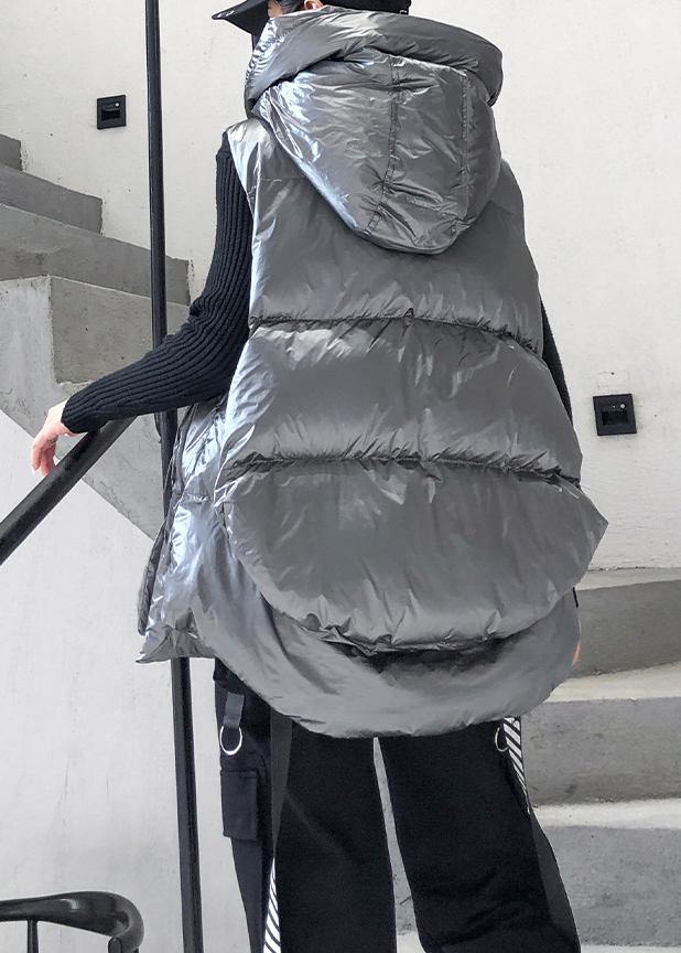 Drune | lässige Jacken & Mäntel ärmellose Wintermäntel Silber dicke Winter Frauen Parka