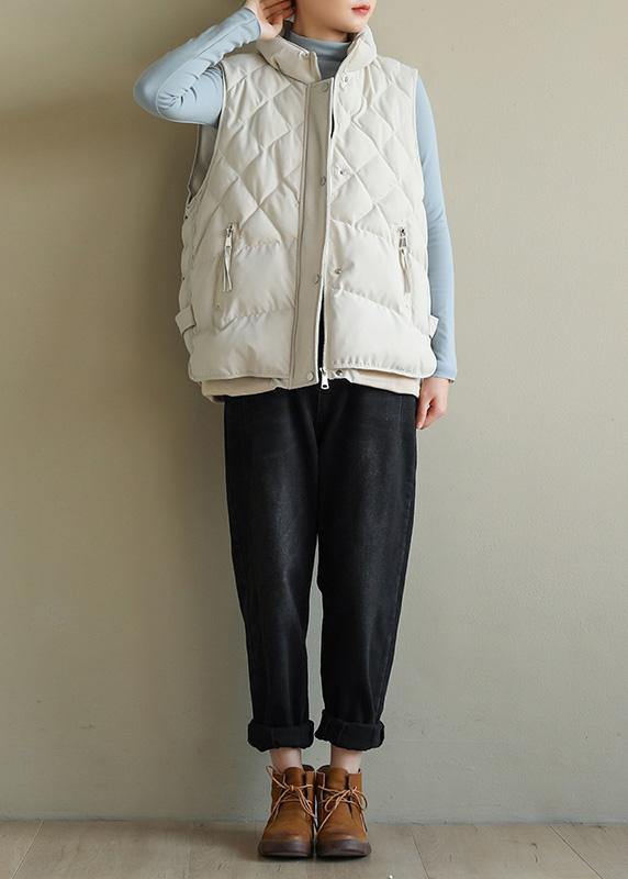 Drune | Oversize-Jacken & Mäntel halb hohe Kragen Mäntel beige ärmellos Wintermäntel
