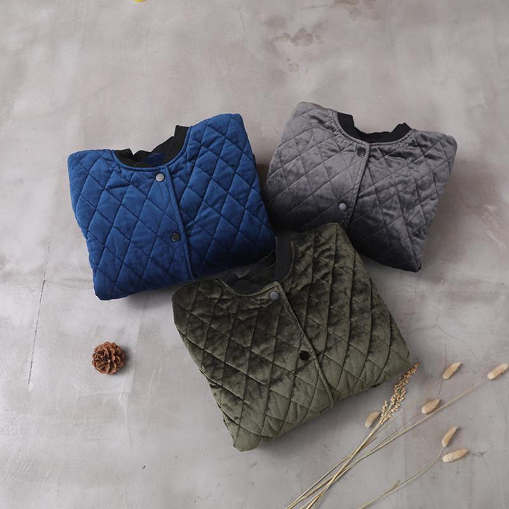 Drune | Plus-Size-Bekleidung Winterjacke mit zwei Taschen Winteroberbekleidung grün dicke Damenmäntel