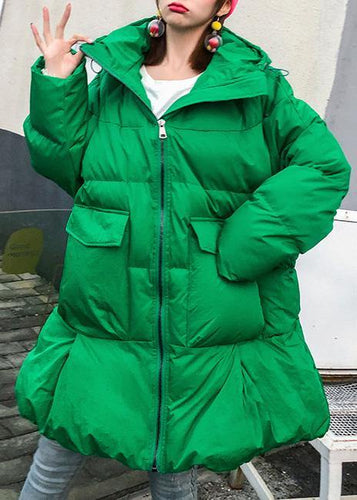 Drune | Plus-Size Schneejacken mit Kapuze grüne Winter Damen Parka