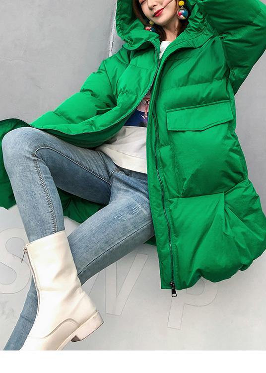 Drune | Plus-Size Schneejacken mit Kapuze grüne Winter Damen Parka