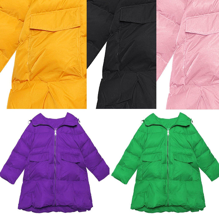 Drune | Plus-Size Schneejacken mit Kapuze grüne Winter Damen Parka