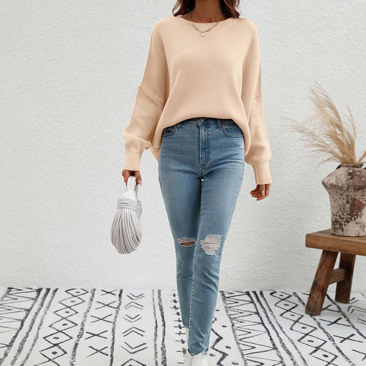 Drune | Eleganter Pullover mit Einfarbigem Strickmuster