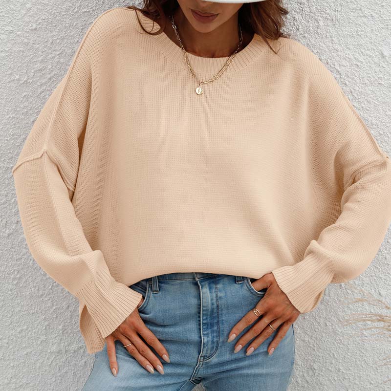 Drune | Eleganter Pullover mit Einfarbigem Strickmuster