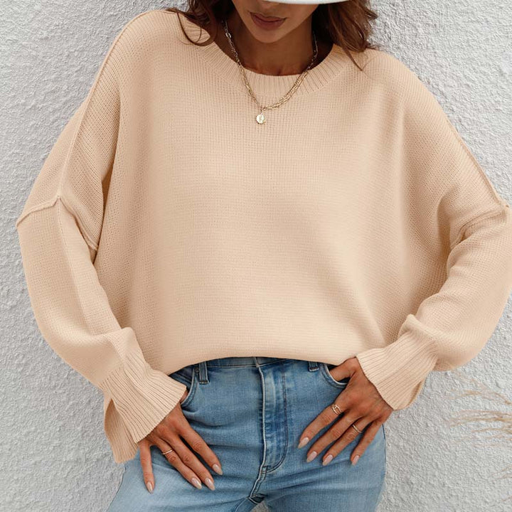 Drune | Eleganter Pullover mit Einfarbigem Strickmuster