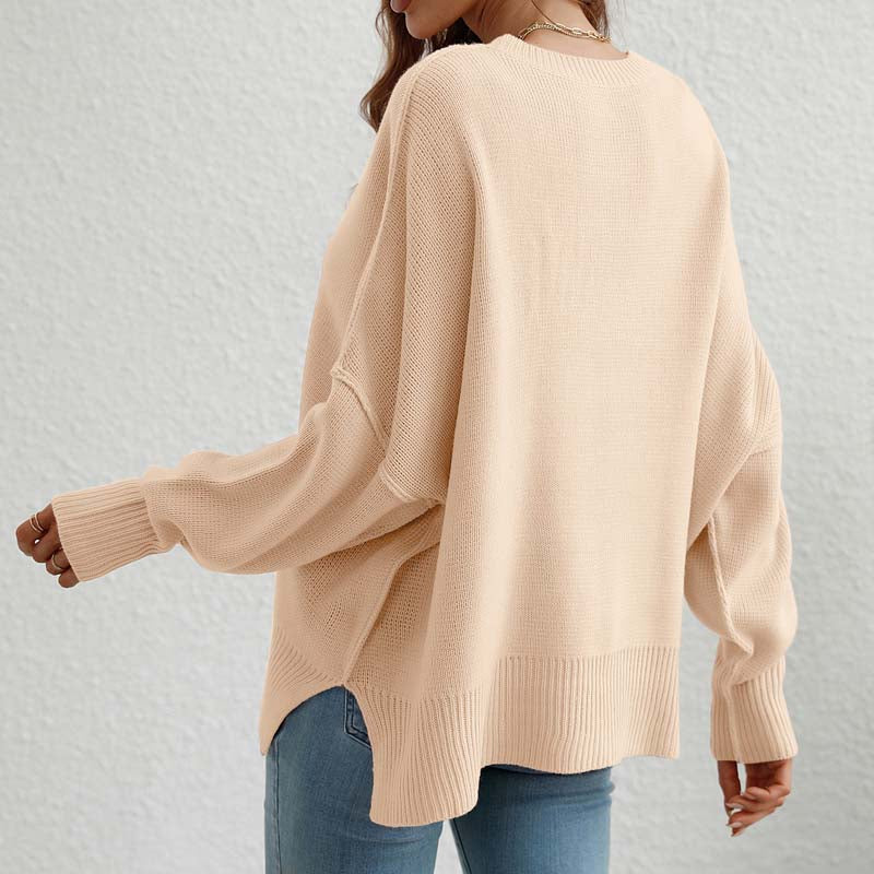 Drune | Eleganter Pullover mit Einfarbigem Strickmuster