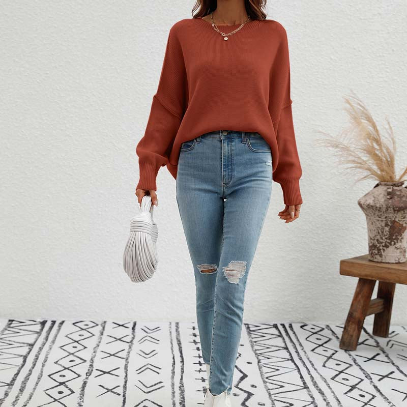 Drune | Eleganter Pullover mit Einfarbigem Strickmuster