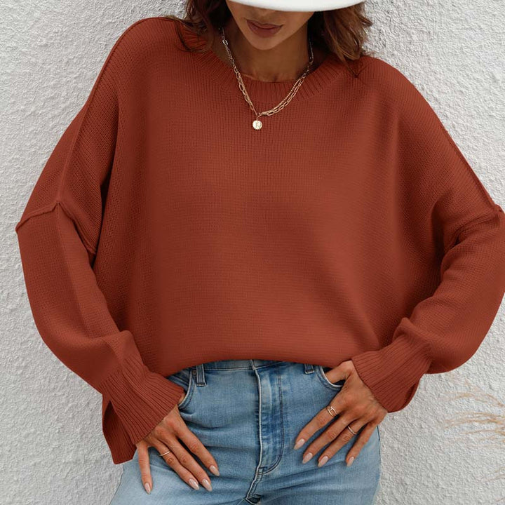 Drune | Eleganter Pullover mit Einfarbigem Strickmuster