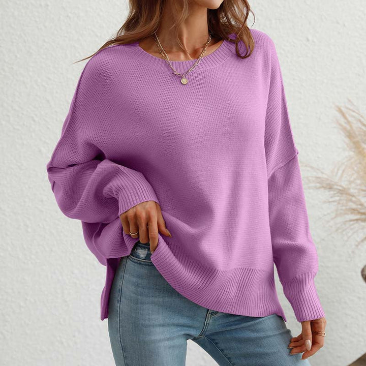 Drune | Eleganter Pullover mit Einfarbigem Strickmuster