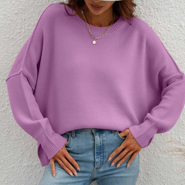 Drune | Eleganter Pullover mit Einfarbigem Strickmuster