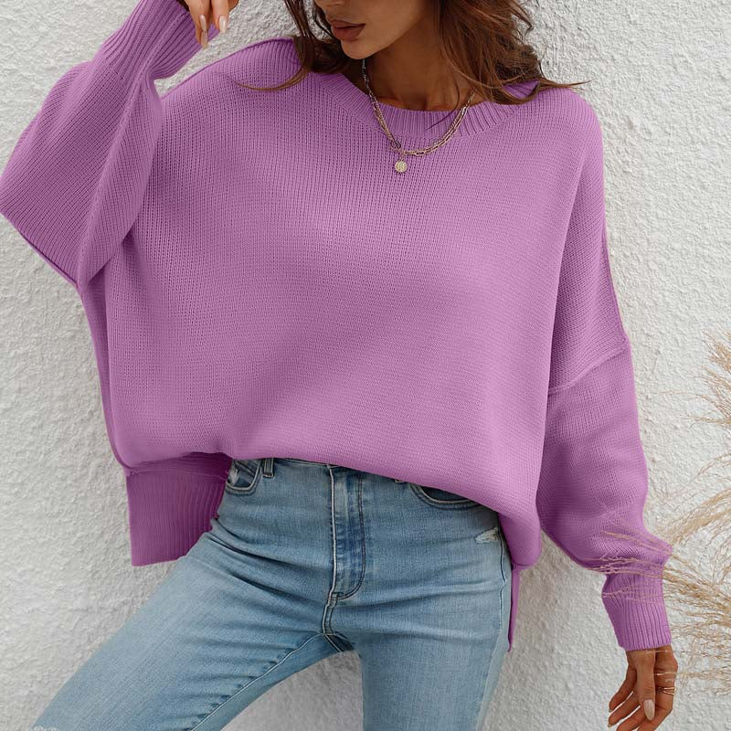 Drune | Eleganter Pullover mit Einfarbigem Strickmuster