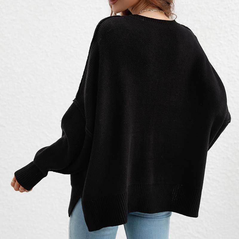 Drune | Eleganter Pullover mit Einfarbigem Strickmuster
