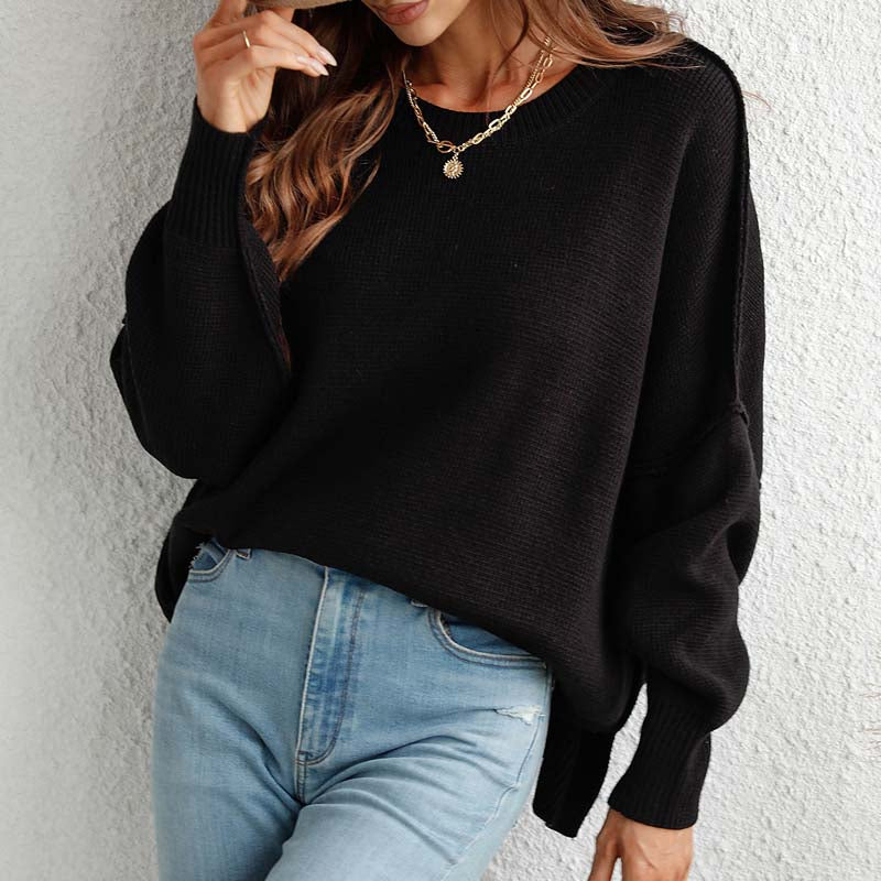 Drune | Eleganter Pullover mit Einfarbigem Strickmuster