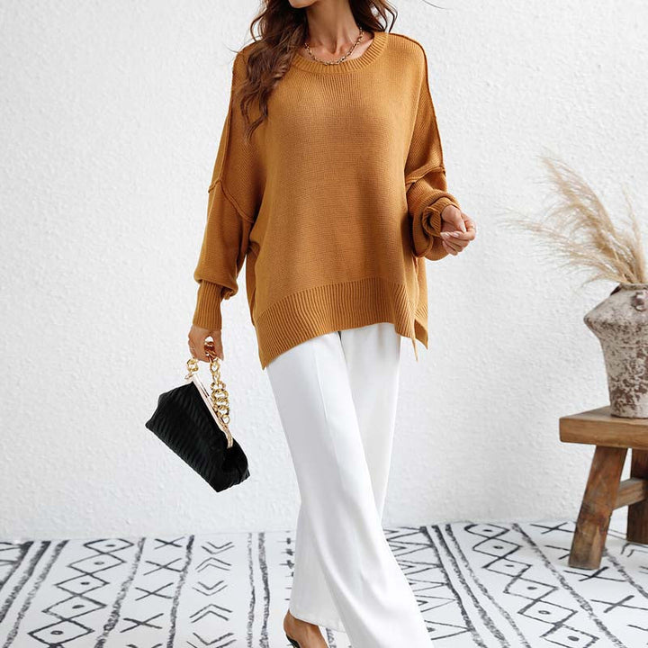 Drune | Eleganter Pullover mit Einfarbigem Strickmuster