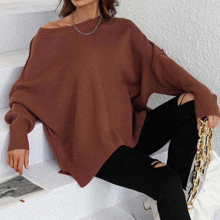 Drune | Eleganter Pullover mit Einfarbigem Strickmuster