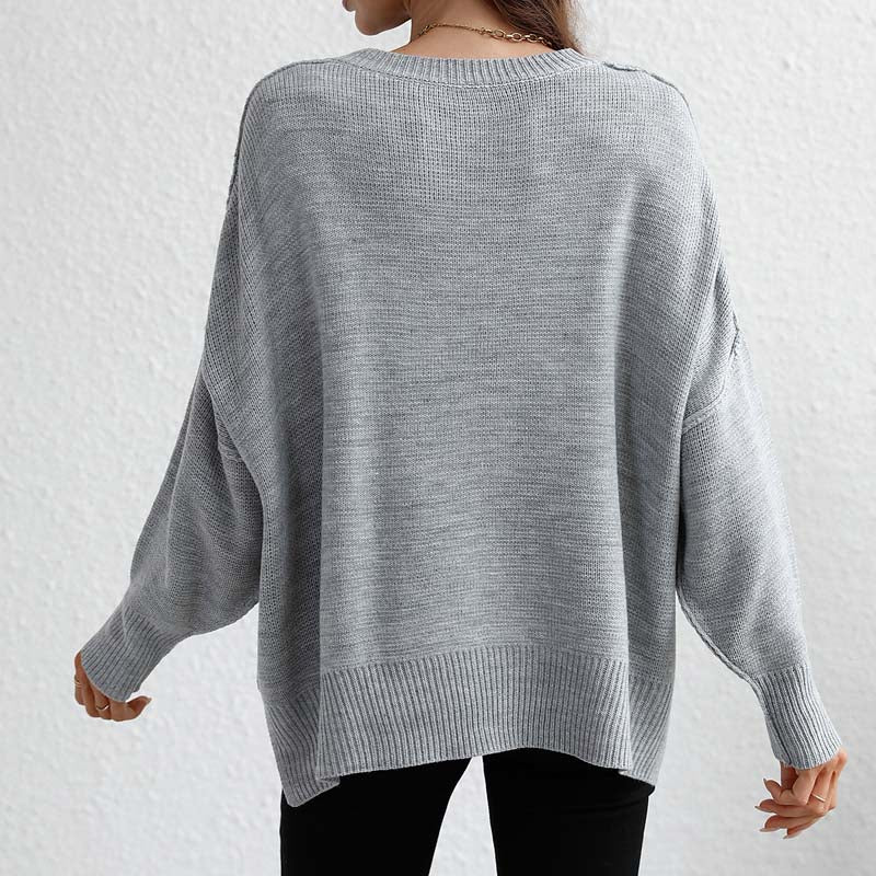 Drune | Eleganter Pullover mit Einfarbigem Strickmuster