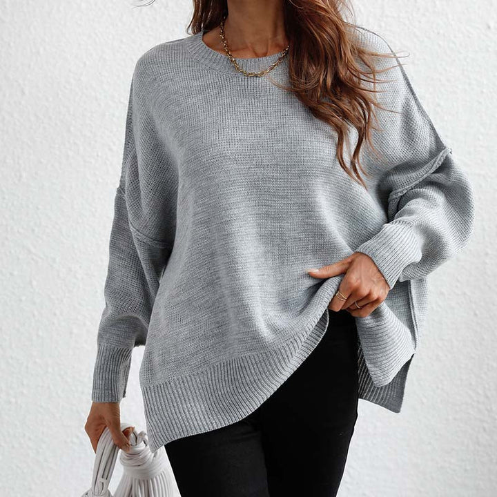 Drune | Eleganter Pullover mit Einfarbigem Strickmuster