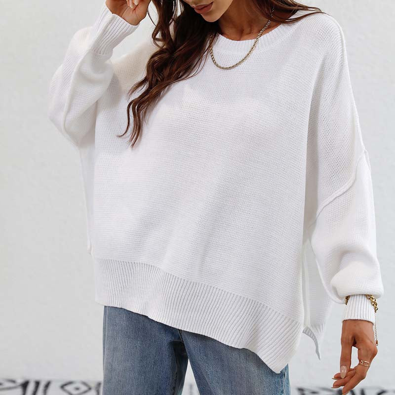 Drune | Eleganter Pullover mit Einfarbigem Strickmuster
