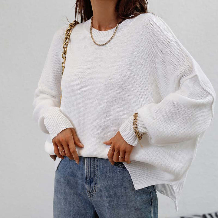Drune | Eleganter Pullover mit Einfarbigem Strickmuster