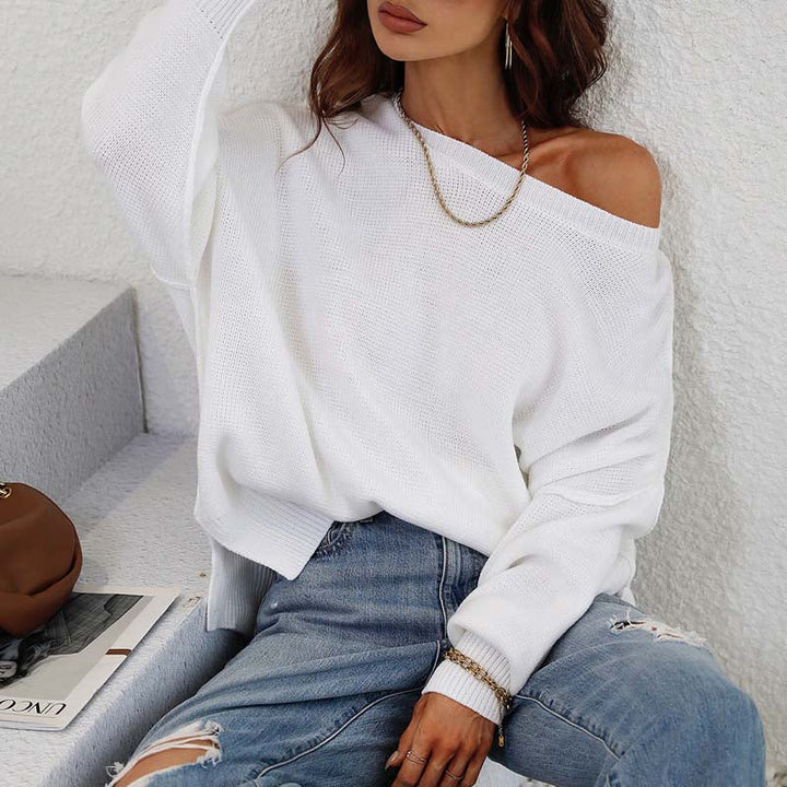 Drune | Eleganter Pullover mit Einfarbigem Strickmuster